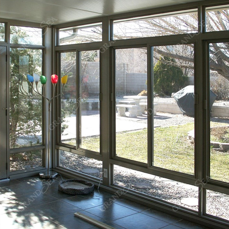 Double Tempered Reflective Glass Aluminium Sliding Windows Economic Price in Africa - 图片 5
