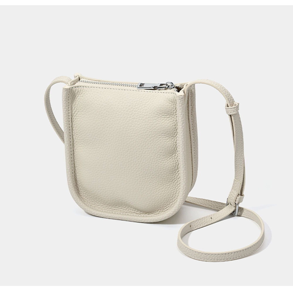 Genuine Leather Phone Bag Niche Fashion Small Bag for Women High-end Casual Simple Versatile Portable Shoulder Crossbody Bag - 图片 16