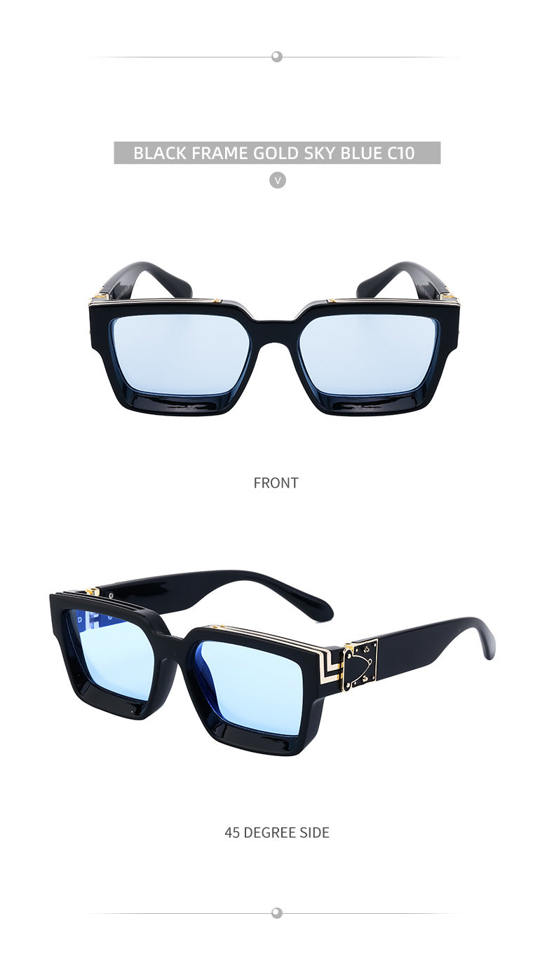 0k Billionaire Style Sunglasses Men Fashion Internet Celebrity Sunglasses Women High-end Glasses Square Frame Sunglasses - 图片 42