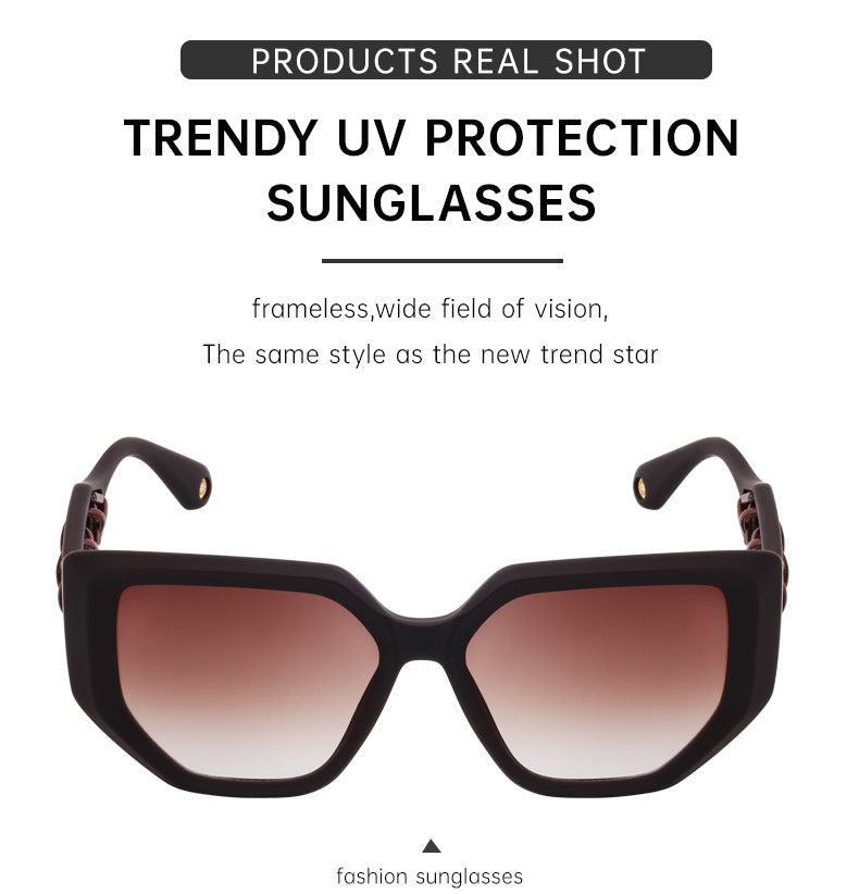 European and American Cat Eye Sunglasses for Women, High-End Hollow Frame Small Frame Sunglasses, Natural Look Glasses sunglasses - 图片 12