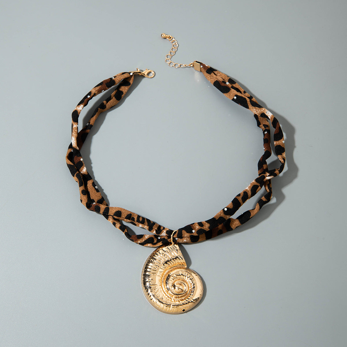 European and American Style Ocean-themed Cross Conch Starfish Pendant Leopard Print Exaggerated Necklace Collarbone Chain Jewelry - 图片 43