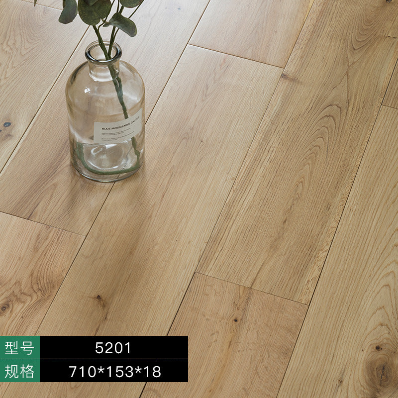 In-stock Solid Oak Flooring from Source Scar Modification Hand Scratch Pattern Original Wood Floor Solid Wood with Dragon Bone Design - 图片 7