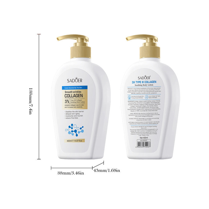 Type III Collagen Body Lotion SADOER Autumn and winter moisturizing body lotion cross-border foreign trade wholesale - 图片 5