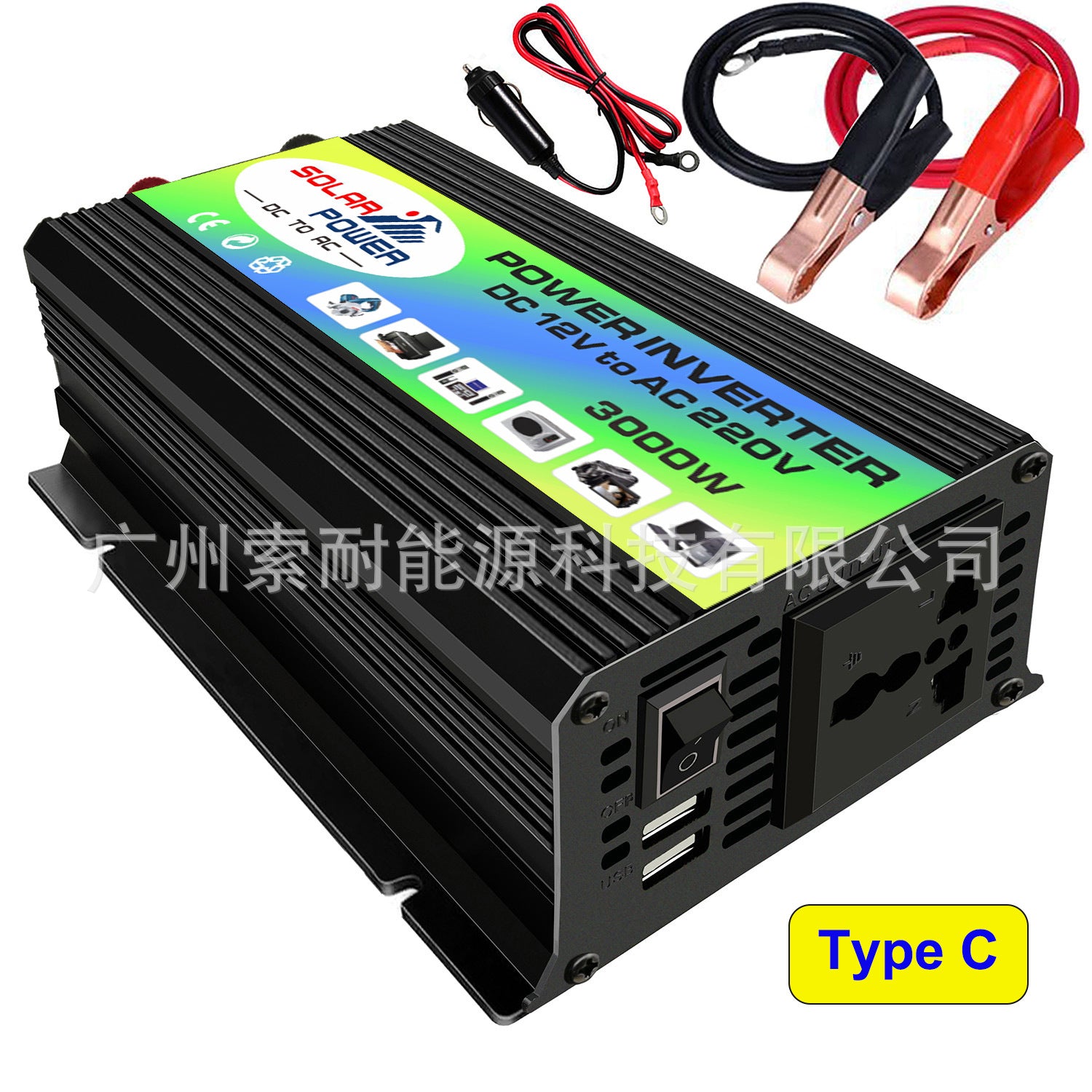 Export Car Inverter12V Turn110V220V 300W Double USB car power inverter - 图片 8