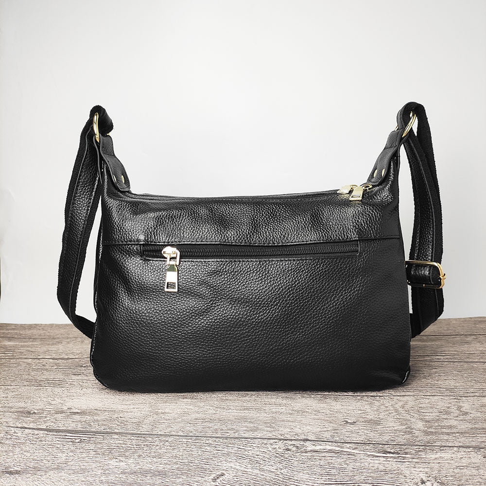 Guangzhou Shiling Genuine Leather Women's Bag for Middle-aged and Elderly Mothers, Multi-pocket Large Capacity Single Shoulder Crossbody Bag Trend - 图片 23