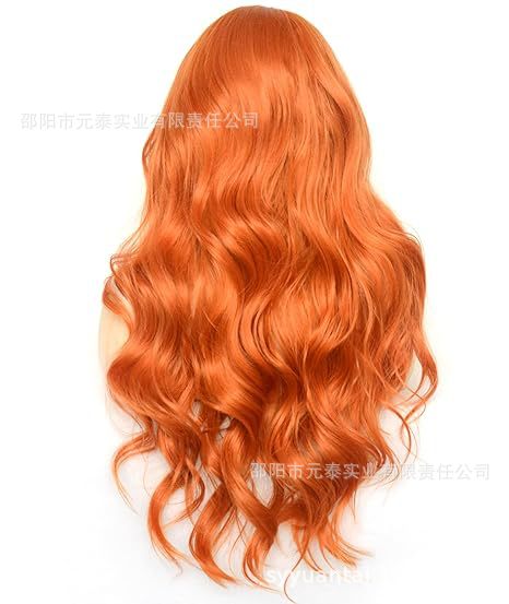 Synthetic Lace Front Wig Orange with Blonde Highlight wigs - 图片 11