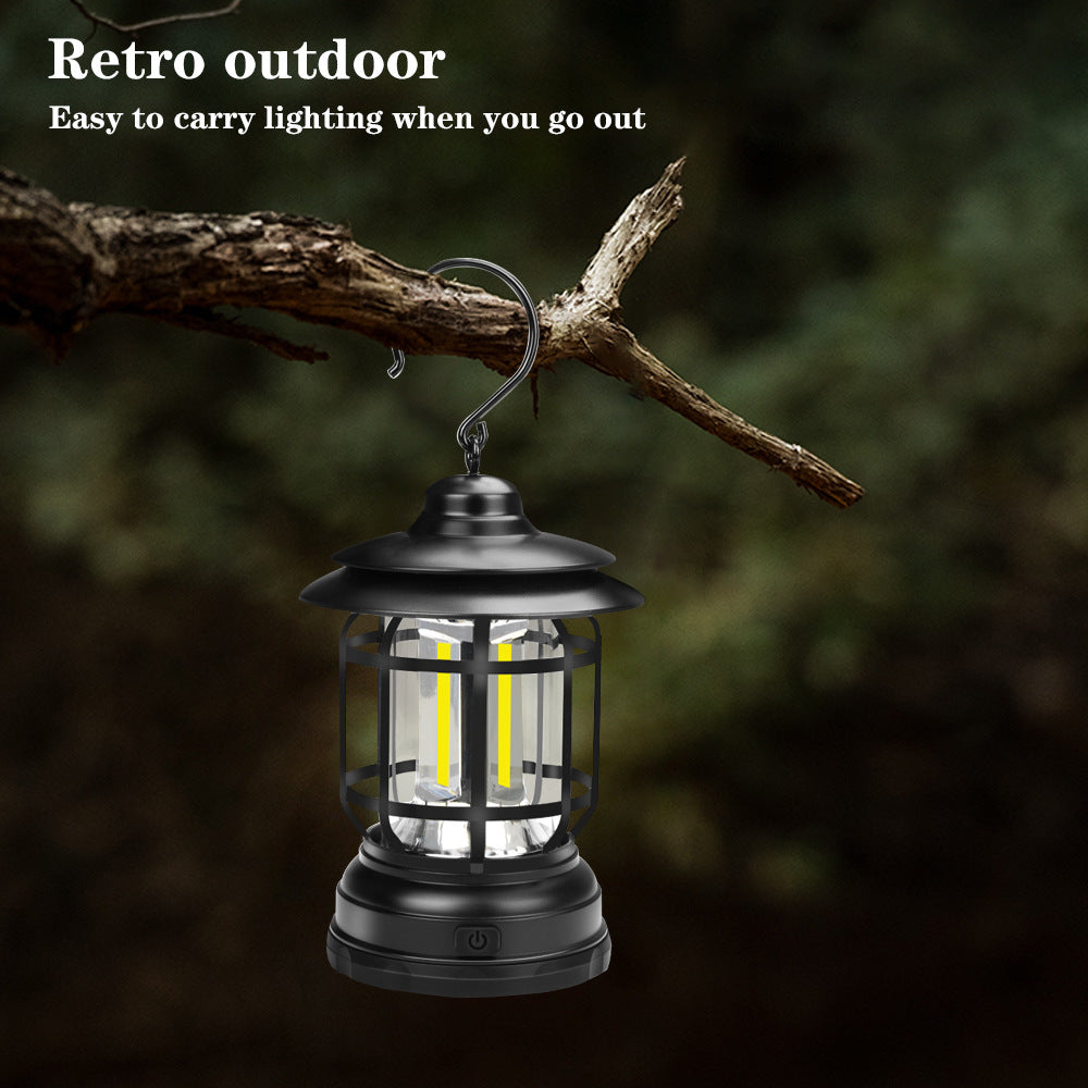 New Retro Tent Light Rechargeable Camping Light Multifunctional Outdoor Camping Light Adjustable Camping Emergency Light - 图片 17