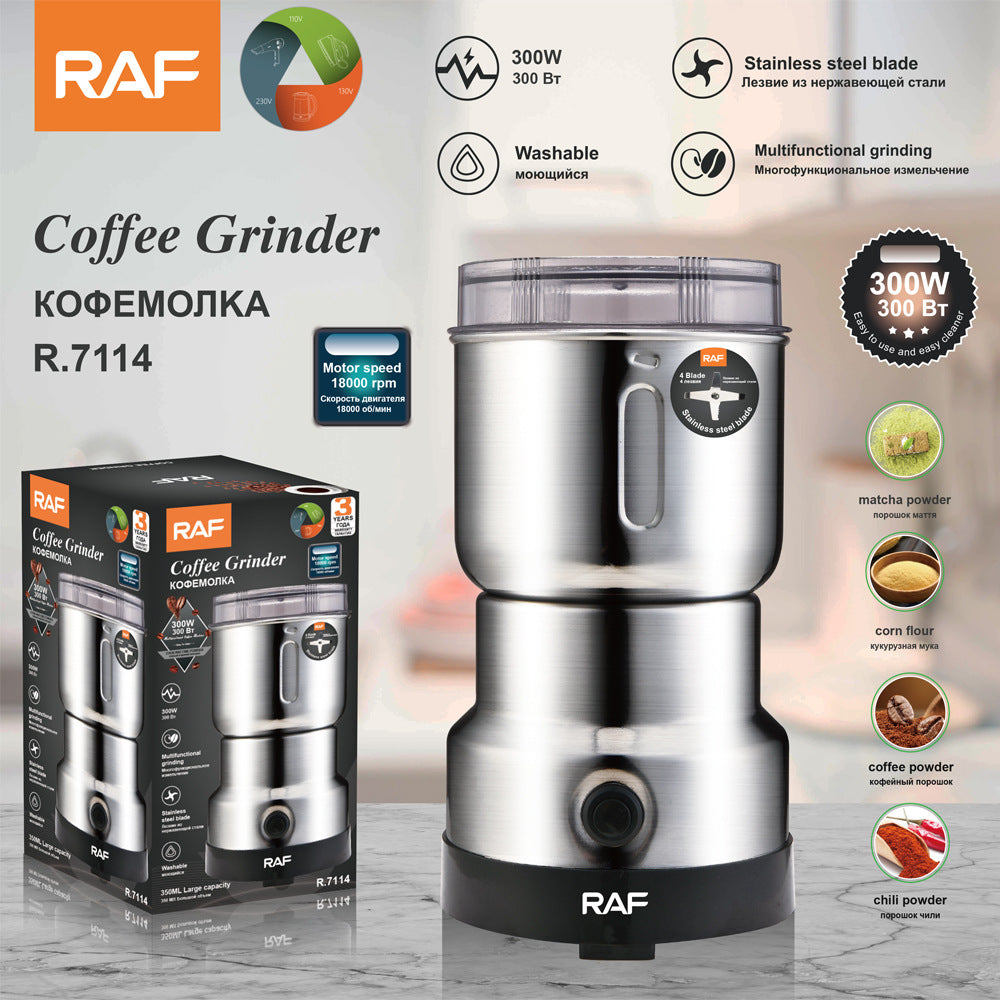 RAF Electric Bean Grinder Dry Grinder Lightweight Household Grinding Cup Portable Coffee Bean Grinder R.7114 - 图片 11