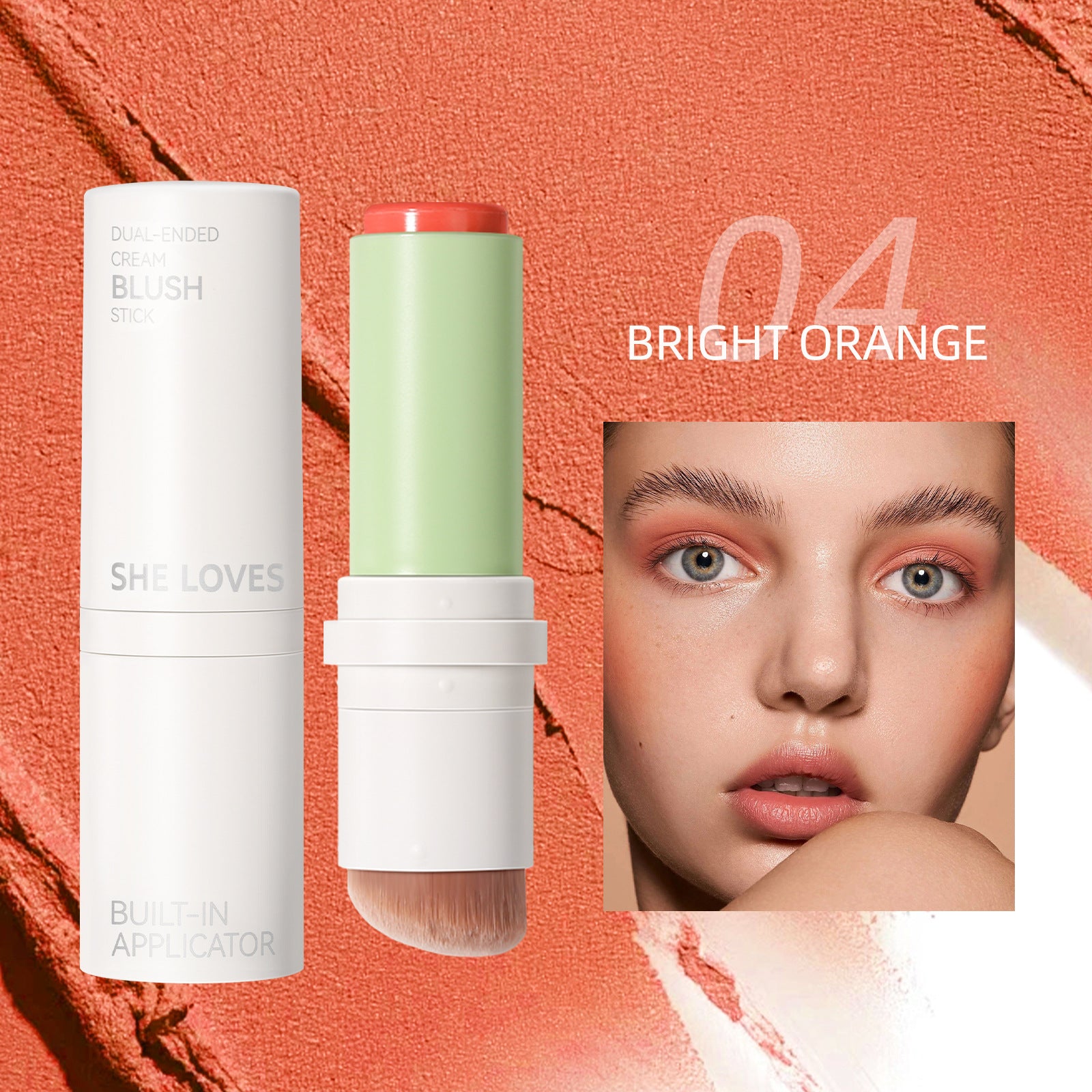 New Product sheloves Blush Stick Long-lasting Natural Color Cream Rouge Low Saturation Expanding Color Makeup - 图片 8