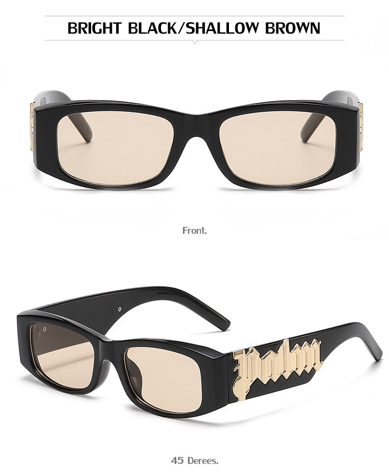 European and American Style Small Frame Sunglasses for Women Wholesale Fashion Wide Leg Sun Protection Sunglasses for Men UV Protection - 图片 20