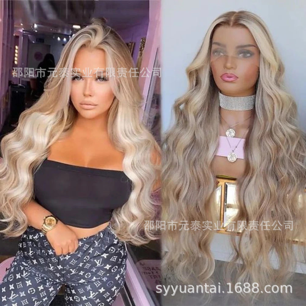 Highlight Honey Blonde Loose Wave Lace Front Wigs for Women - 图片 22