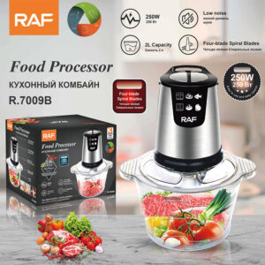RAF European Standard Meat Grinder Glass Food Processor3L Kitchen Home High-Power Garlic Chopper and Vegetable Grinder R7009B