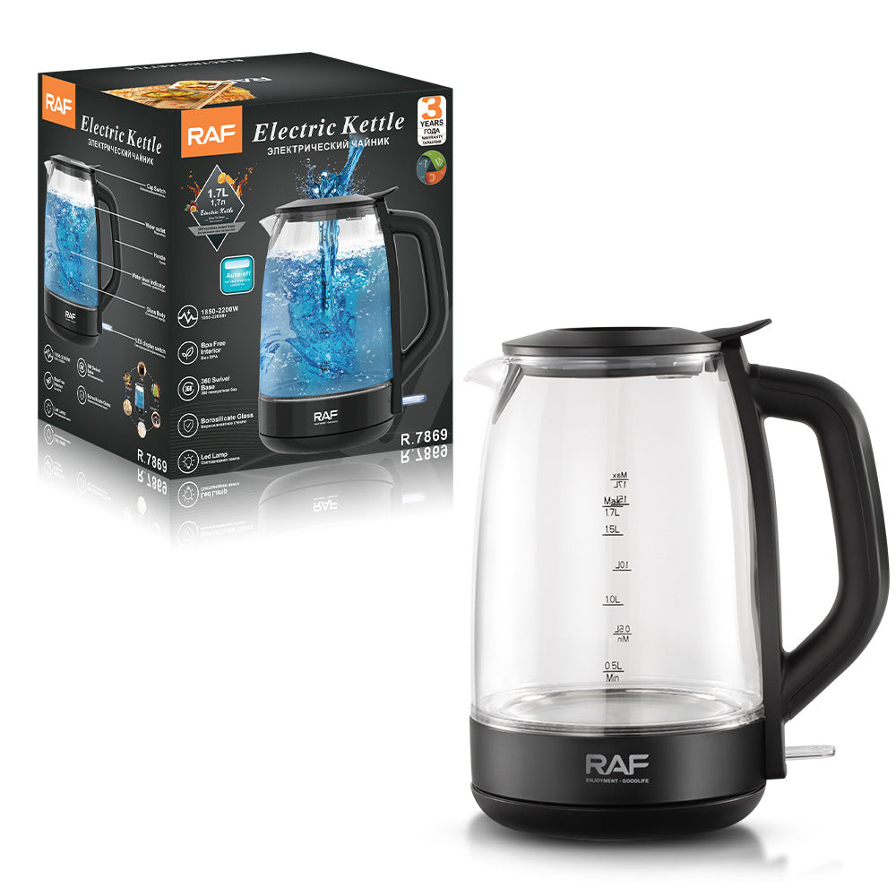 RAF European Standard Electric Kettle Automatic Power-off Glass Electric Kettle Household Kettle Health Care304 Wholesale R.7869 - 图片 13