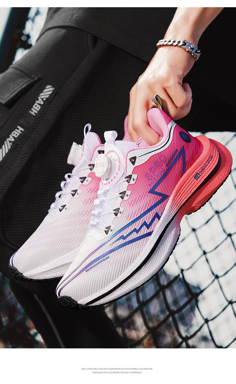 2025New8pro Full Palm Carbon Plate Racing Shock Absorption Running Shoes Men and Women Couples Rotating Buckle Youth Shoes Sports - 图片 27