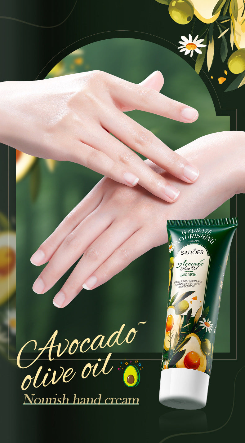 Cross-border Avocado Nourishing Hand Cream80g Olive Oil Hydrating Moisturizing Hand Cream Export Manufacturer Wholesale - 图片 10
