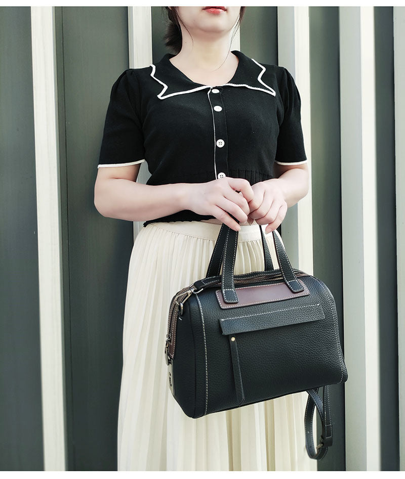 Boston Crossbody Pillow Bag Privacy Protection Fingerprint Unlock Genuine Leather Handbag Commuter Women's Bag Crossbody Bag - 图片 19