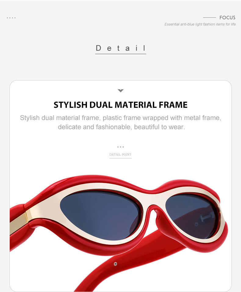 New European and American Y2K Cat Eye Sunglasses for Women Street Style Small Frame Sunglasses for Men Trendy Wholesale sunglasse - 图片 28