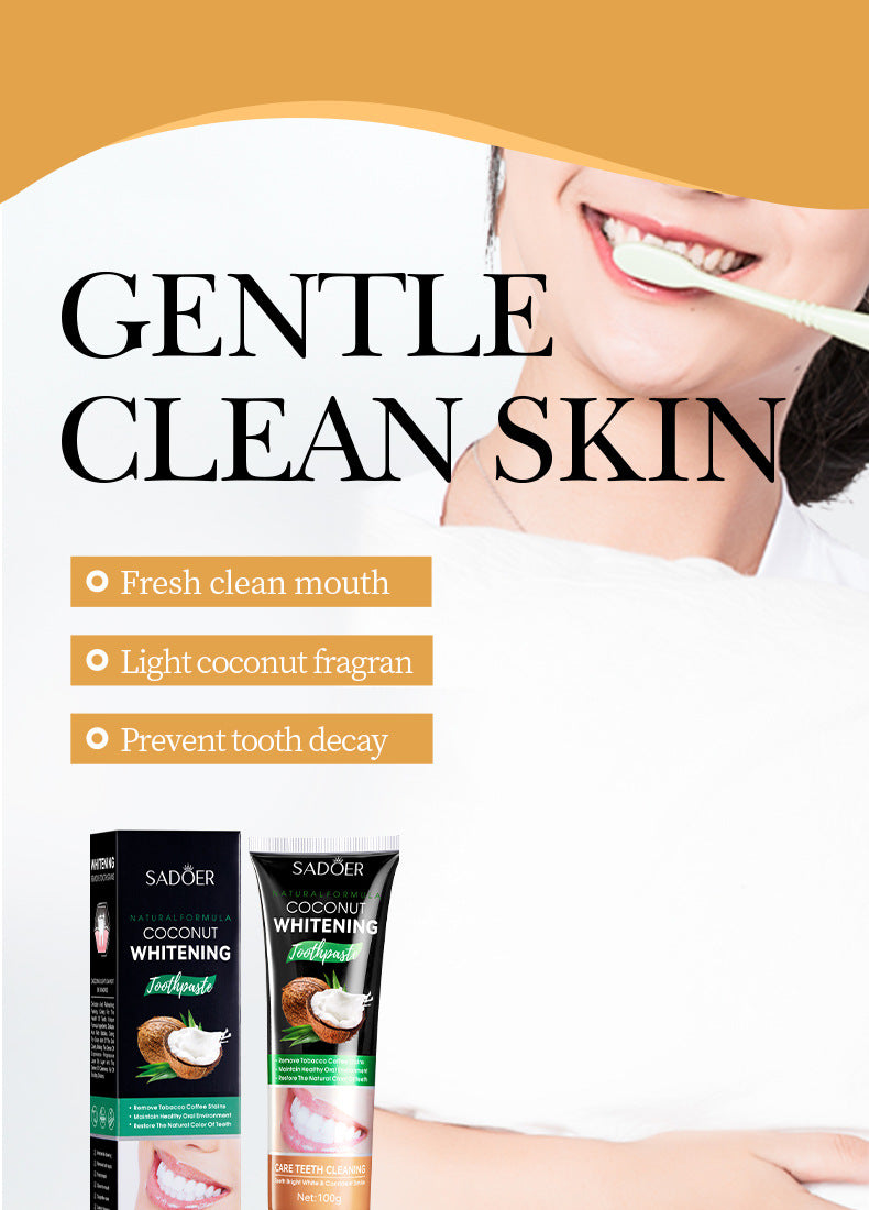 Toothpaste SADOER Vitamin C Coconut Oral Care Gum Protection Wholesale Live Streaming - 图片 11