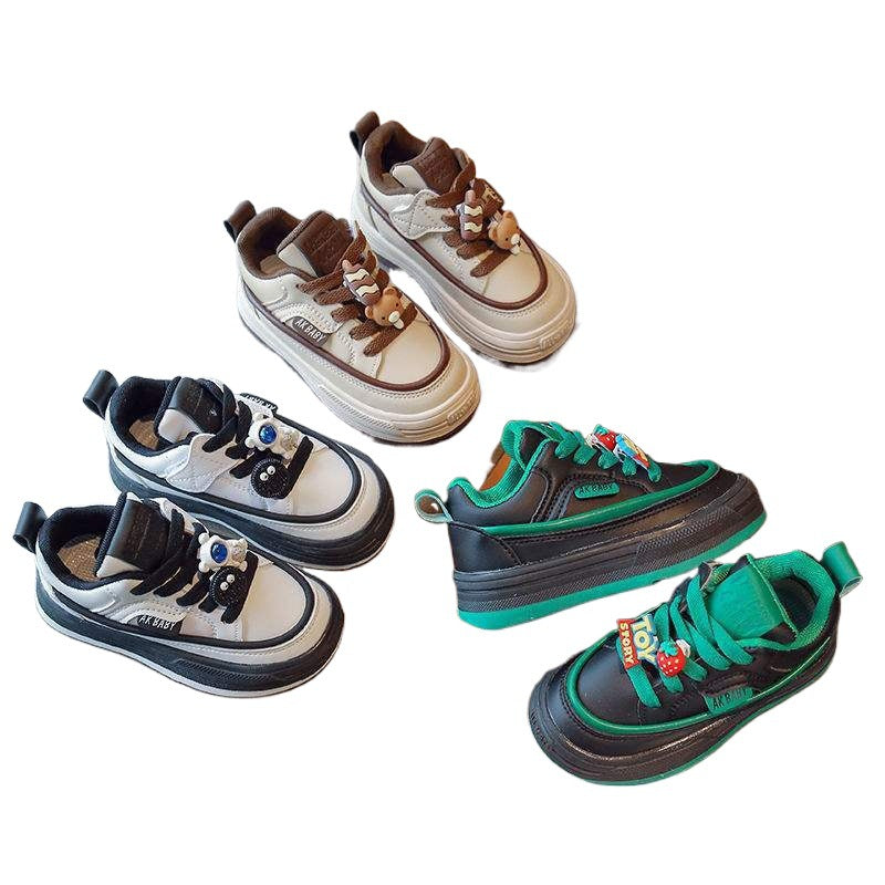 2025Autumn Unisex Stylish Casual Cute Big Kids Sneakers High Top Versatile Non-Slip Shoes - 图片 5