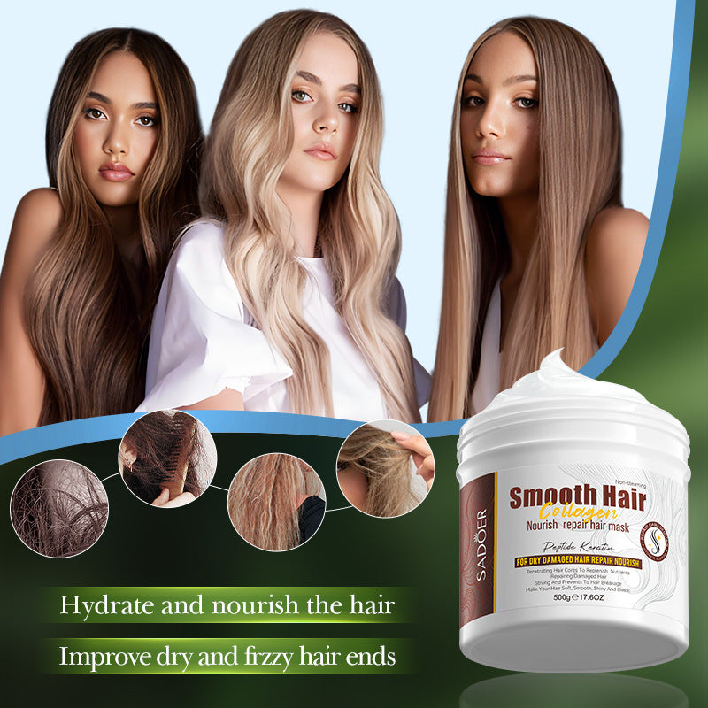 Collagen Smooth Hair Mask SADOER Nourishing and Fluffy Hair Conditioner Cross-Border Wholesale - 图片 5