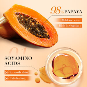 Papaya Whitening Bath Salt430ml BIOAOUA Vitamin C Body Scrub Export Cross-Border Wholesale