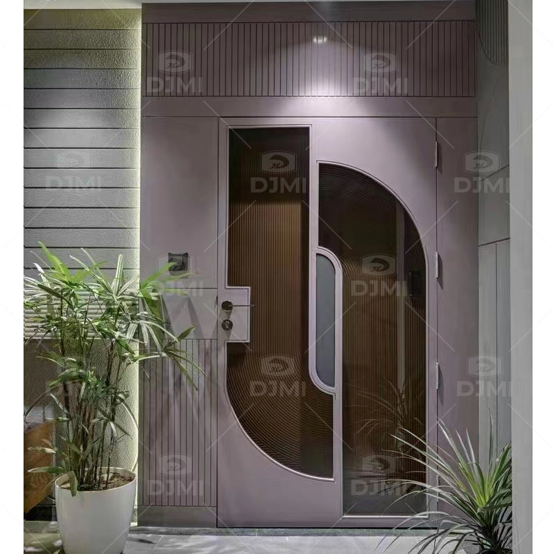 DJMI Luxury Design Steel Armored Doors Outside Modern Exterior Security Door Smart Electronic Front Door - 图片 4