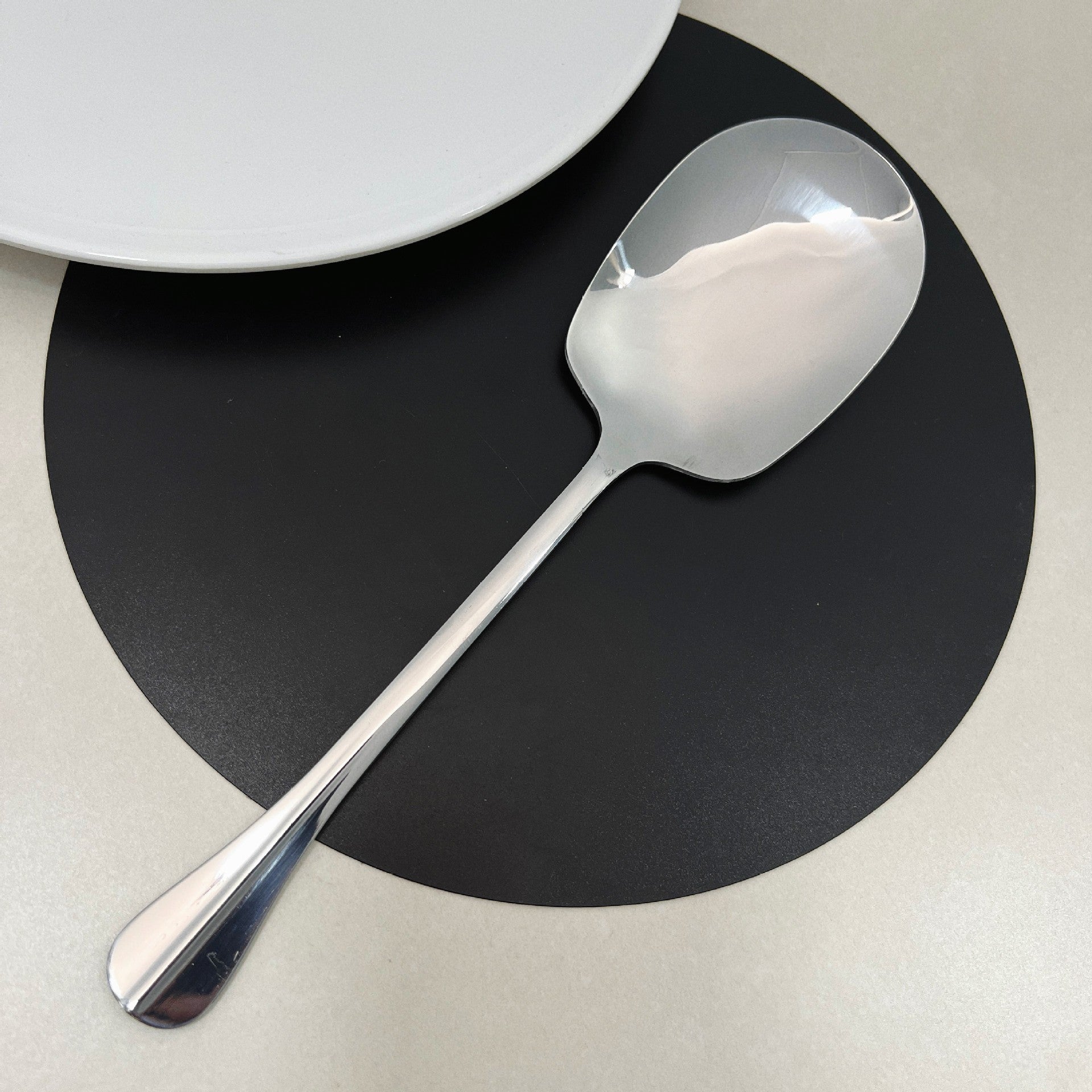 Hotel Stainless Steel Serving Spoon Restaurant Large Serving Spoon Soup Spoon Service Spoon Large Spoon Thickened Canteen Public Spoon - 图片 6