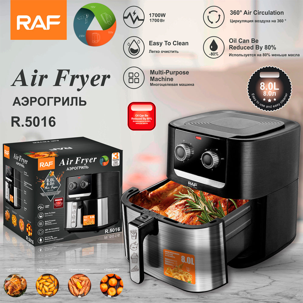 RAF European Standard Household Oil-Free Fryer Smokeless Electric Grill Electric Cooking Pot Air Fryer8L Large Capacity - 图片 20