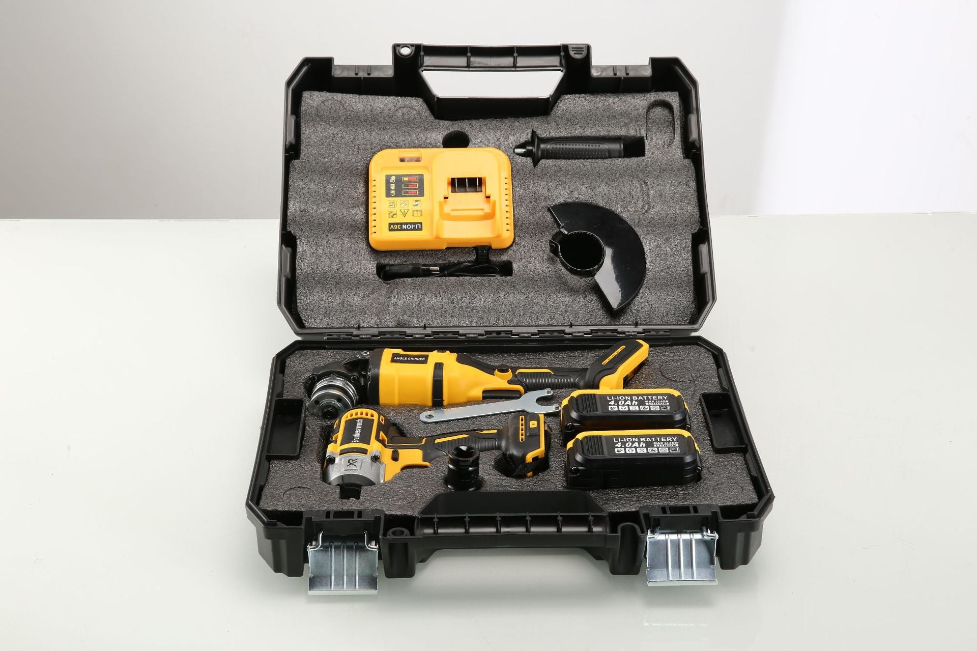 Electric Tool Set Brushless Electric Wrench Lithium Battery Angle Grinder Two-Piece Set Rechargeable Auto Repair Household Impact Drill - 图片 4