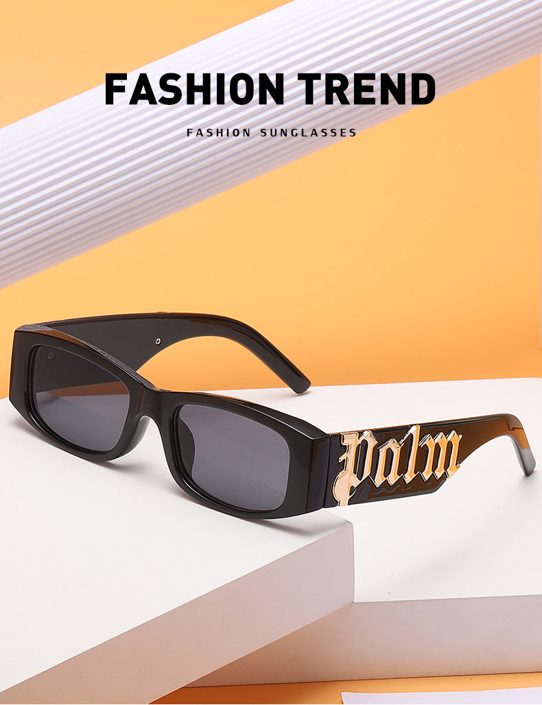 European and American Style Small Frame Sunglasses for Women Wholesale Fashion Wide Leg Sun Protection Sunglasses for Men UV Protection - 图片 9