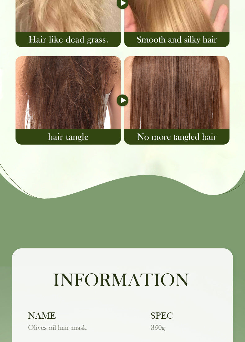 Olive Oil Hair Mask350g SADOER Repair and Improve Frizz Bagged Hair Mask Cross-Border Wholesale - 图片 26