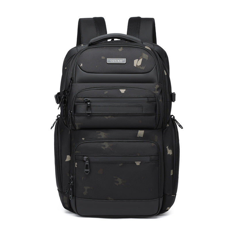 OZUKO Business Backpack Men's Computer Backpack Waterproof High-end Business Travel College Student Commuting School Bag - 图片 7