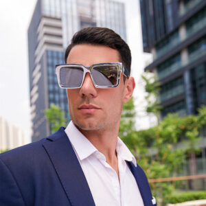20252024 New Rich Man Sunglasses Men Trendy High-end Square Frame Sunglasses Men Glasses sunglass