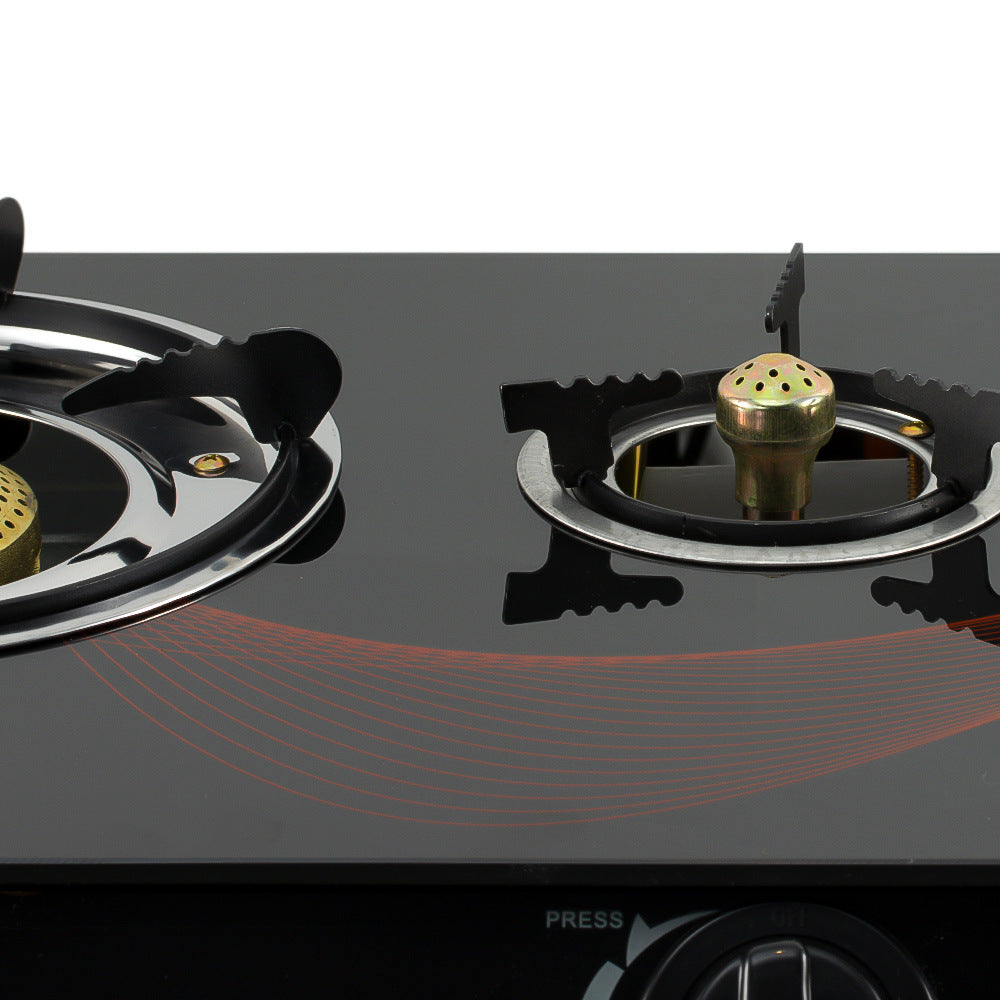 RAF Tabletop Flameout Protection Glass Rotating Fire Intense Gas Stove Three Burners Household Liquefied Gas Stove R.8052 - 图片 14