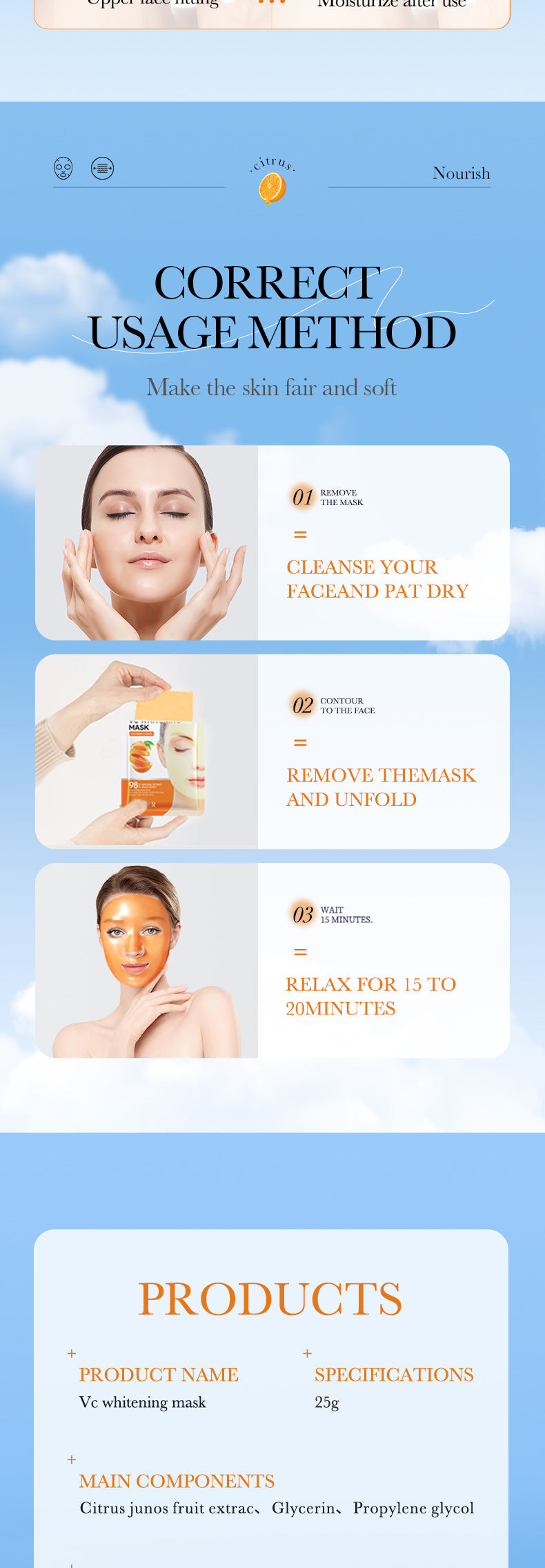 Facial Mask25g SADOER Aloe Vera VC Moisturizing and Rejuvenating Face Mask Sheet Pack for Cross-Border Wholesale - 图片 24