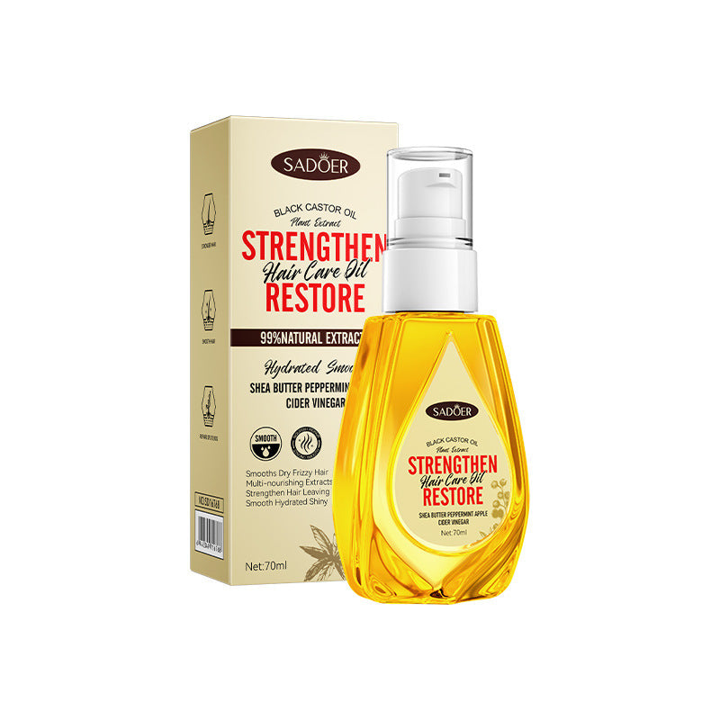 Black Castor Oil Hair Care Essential Oil SADOER Moisturizing and Smooth Hair Conditioner Cross-Border Wholesale - 图片 5