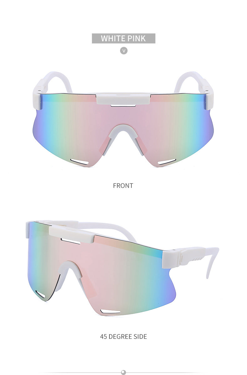 New European and American Style Colorful Outdoor Cycling Windproof Sunglasses for Men and Women Integrated Sports Sun Protection Sunglasses - 图片 29