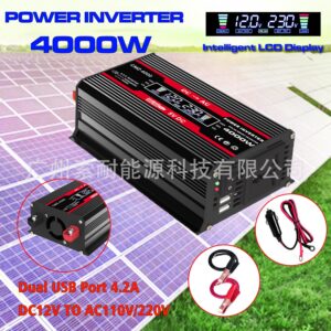 Car Power Inverter 300W 12V Turn110V220V Intelligent Digital Display Vehicle Inverter