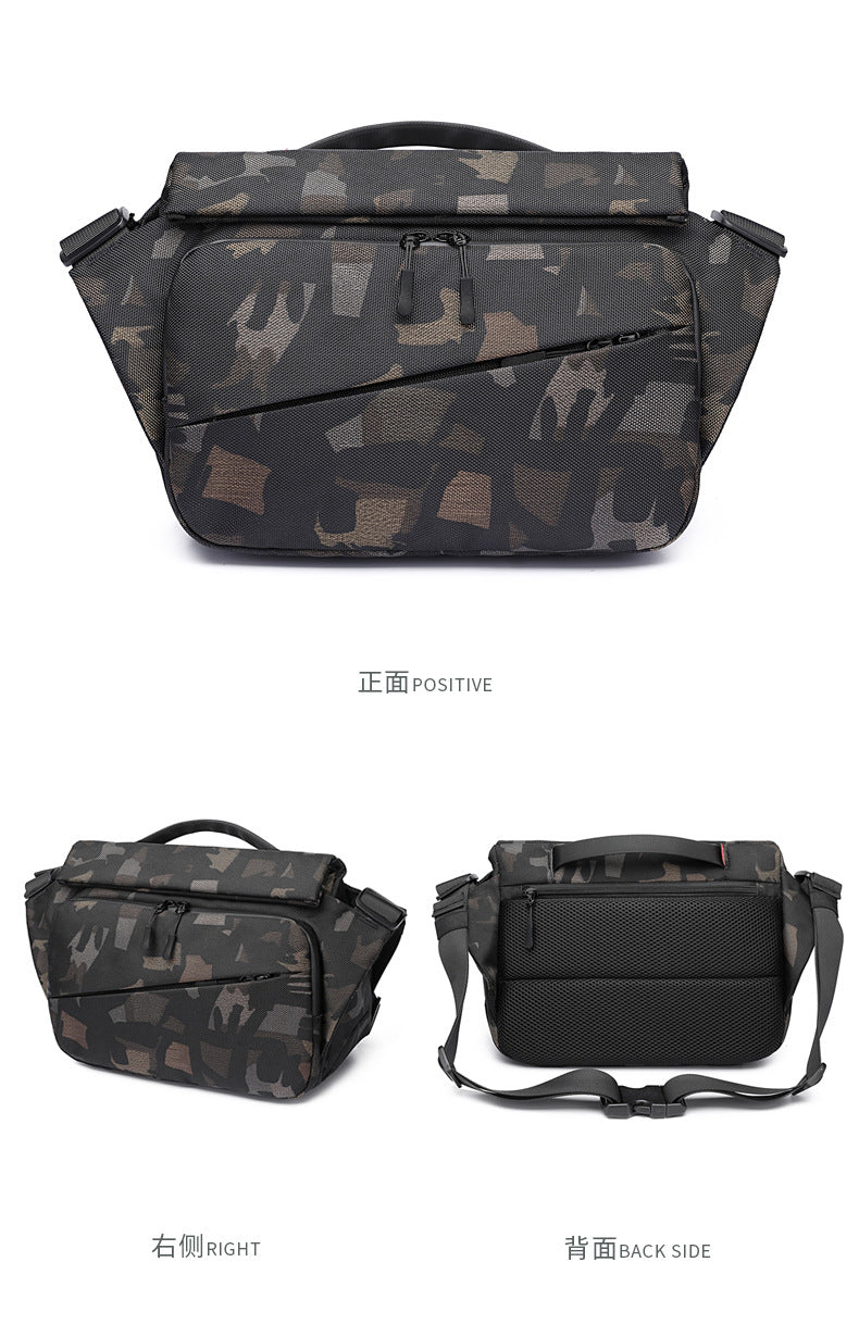 OZUKO Men's Messenger Bag Functional Trendy Brand Large Capacity Sports Waterproof Crossbody Shoulder Commuting Travel Small Backpack - 图片 23