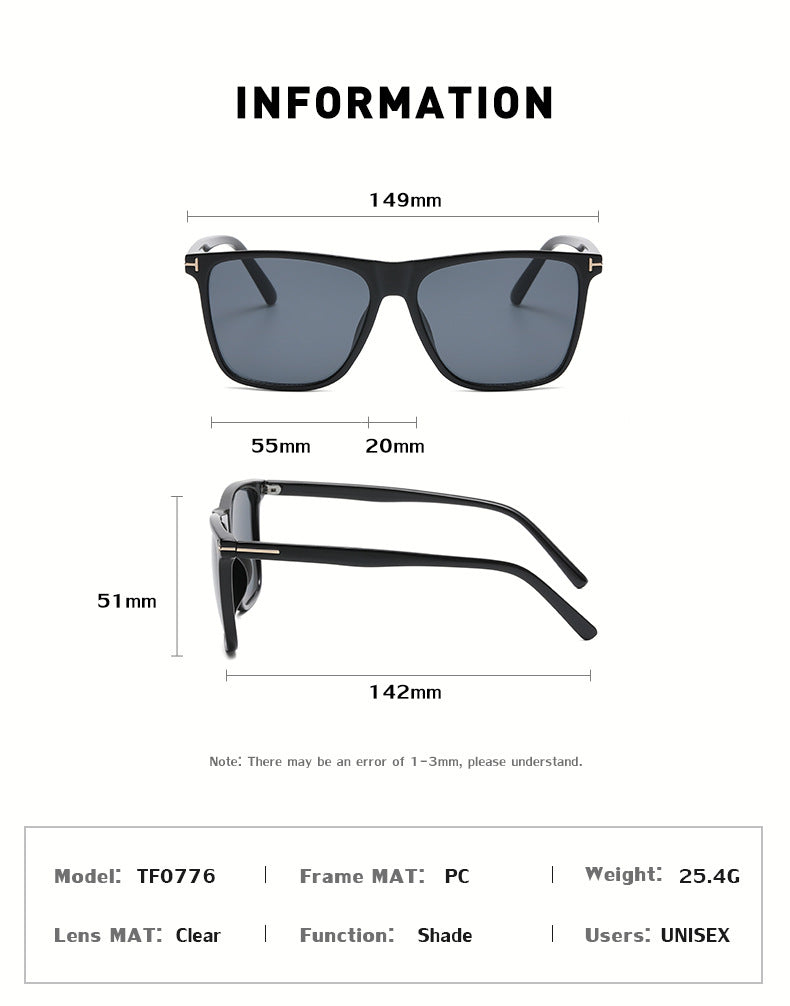 2025New style square frame sunglasses for women with a high-end feel ins Fashionable Men's Sunglasses with UV Protection sunglasses - 图片 17