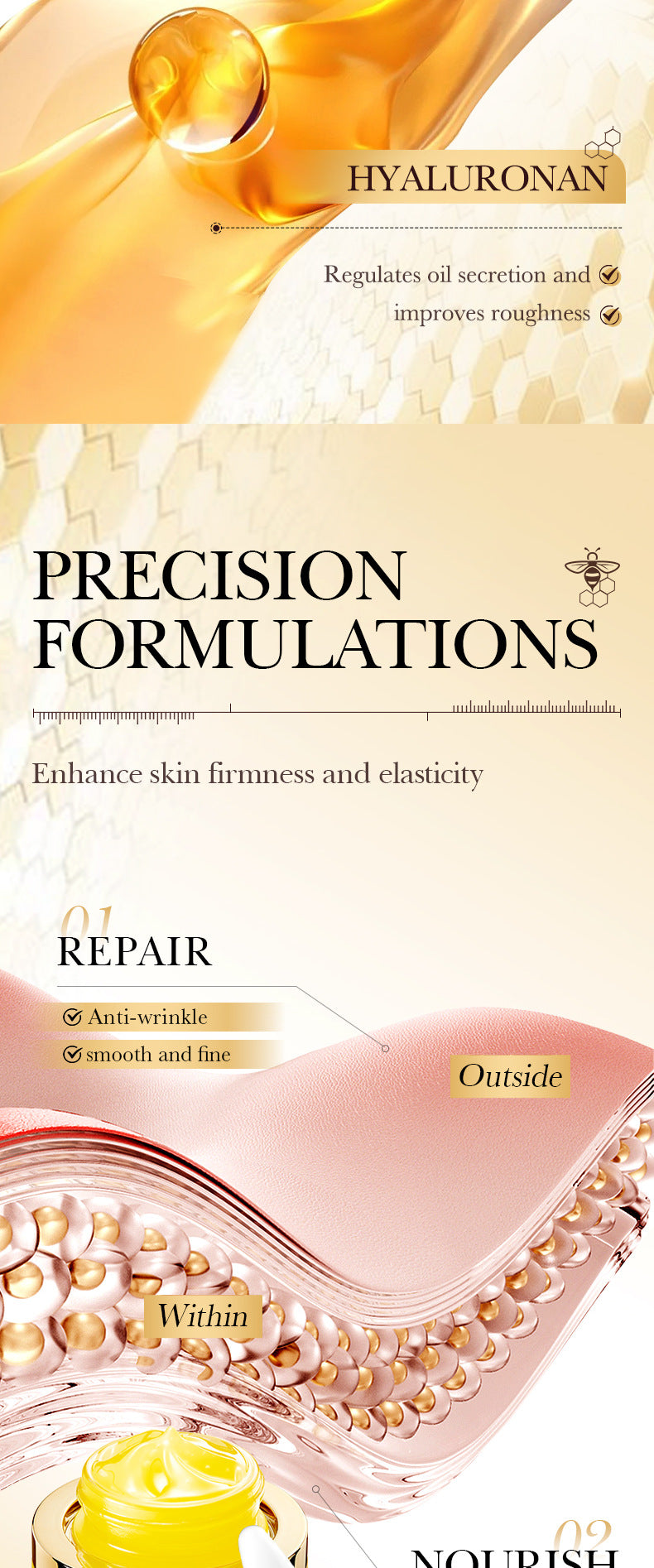 Bee Venom Firming Mask SADOER Anti-wrinkle moisturizing cream cross-border foreign trade wholesale - 图片 12