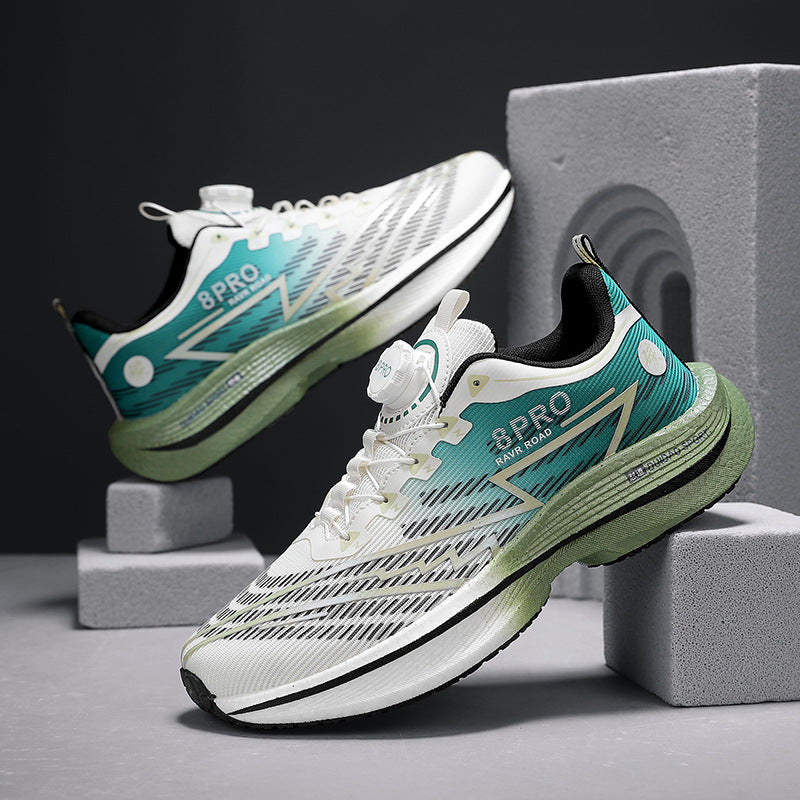 2025New8pro Full Palm Carbon Plate Racing Shock Absorption Running Shoes Men and Women Couples Rotating Buckle Youth Shoes Sports - 图片 4