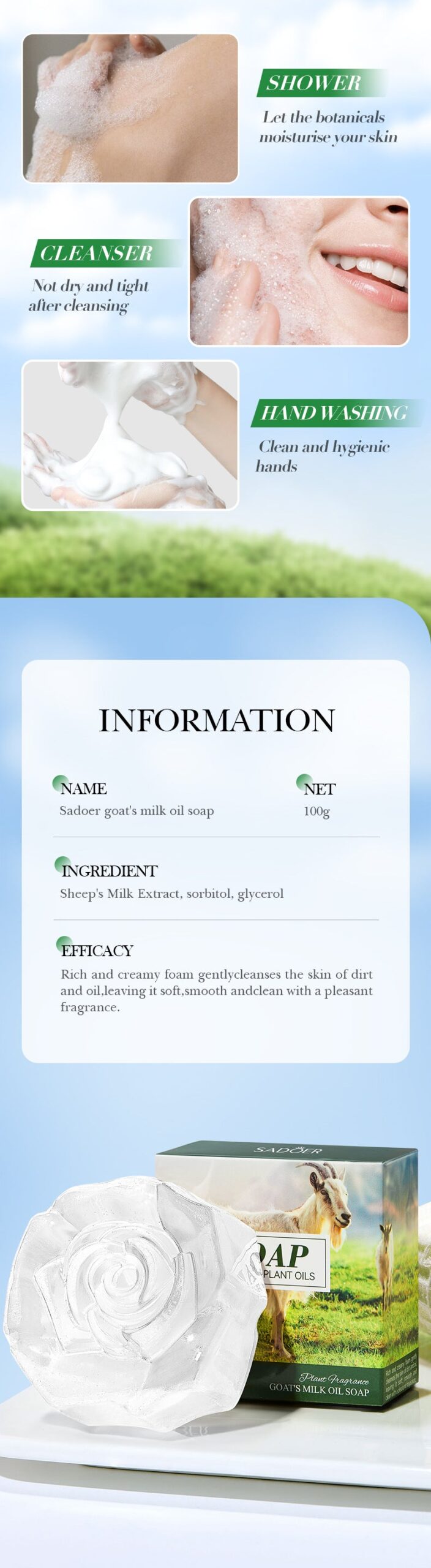 Handmade Soap100g Essential Oil Plant Fruit Deep Cleansing Body Soap Export Manufacturer Wholesale - 图片 35