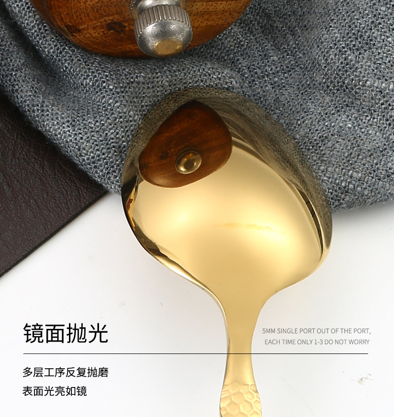 Stainless Steel Tableware Hotel Restaurant Crown Hammered Knife Fork Spoon24Set of Western Steak Knives and Forks - 图片 24