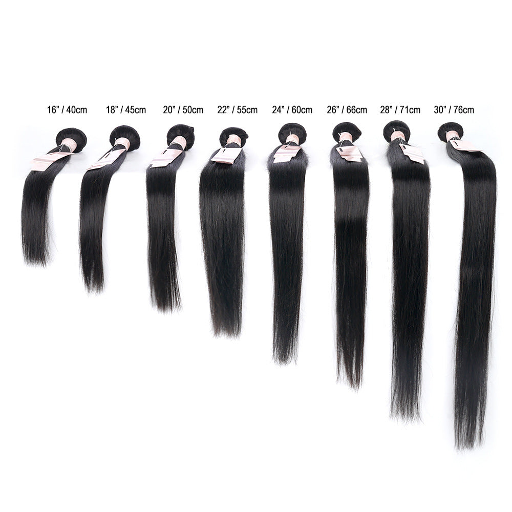 Shunfa Real Human Hair Hairpiece Natural Color straight Clockwork African European American Real Human Hair Wig Long Straight Hair - 图片 11