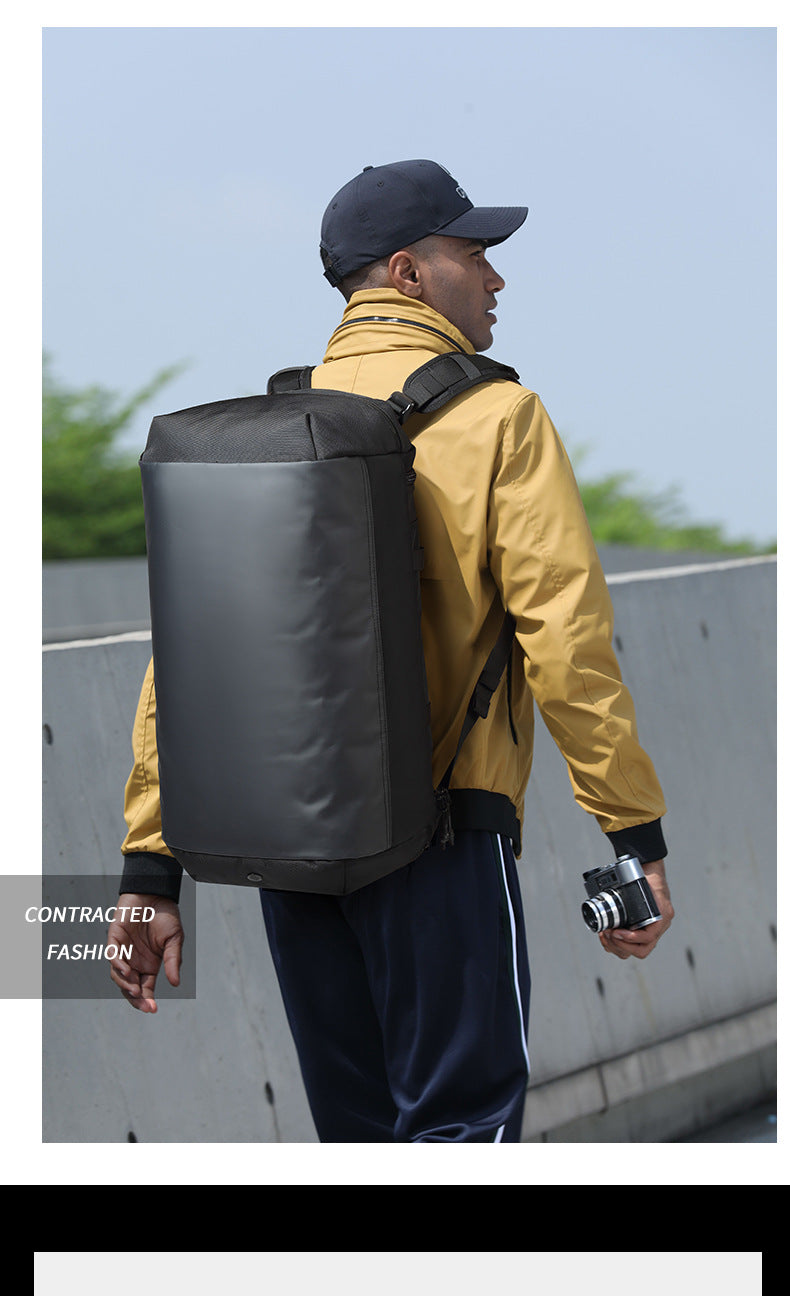 New Men's Travel Bag Large Capacity Sports Fitness Bag Waterproof Handheld Multifunctional Short Trip Backpack Yoga Bag - 图片 12