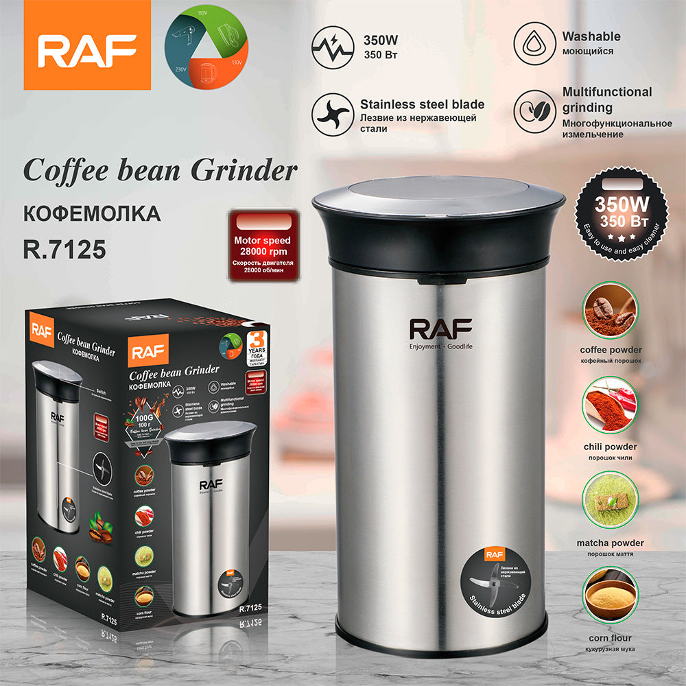 RAF European Standard Electric Coffee Grinder Dry Grinder Lightweight Household Grinding Cup Portable Coffee Bean Grinder - 图片 10