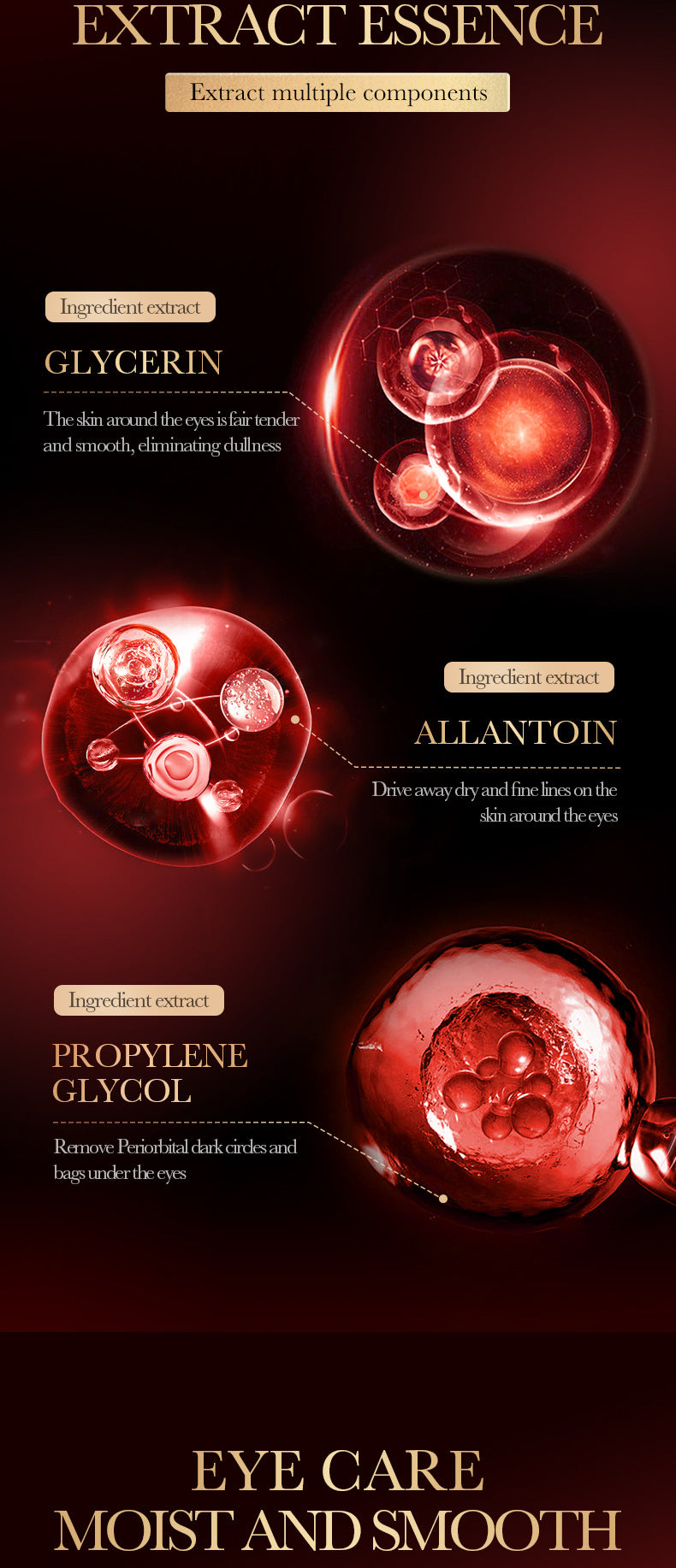 Red Pomegranate Eye Mask SADOER Moisturize the eye area, improve dark circles and wrinkles, foreign trade wholesale - 图片 12