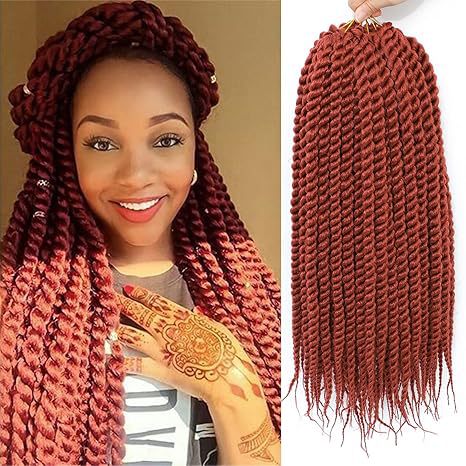 Medium Coarse12Hand-twisted Two-strand Braid SenegaleseTwistHair Synthetic Crochet Wig Voluminous Wig - 图片 10