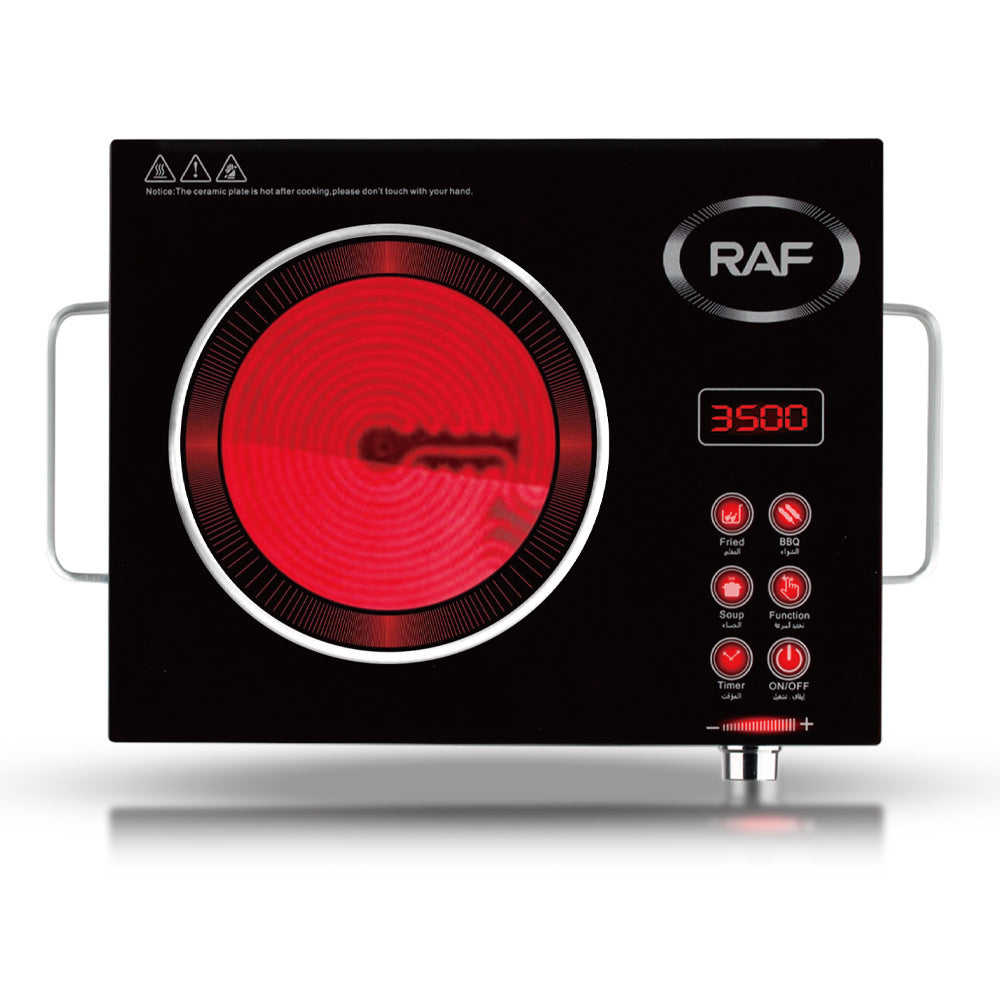 RAF European Standard Electric Ceramic Stove Household Multi-Functional High-Power Stir-Fry Hot Pot Light Wave Induction Cooker Countertop Electric Stove - 图片 4
